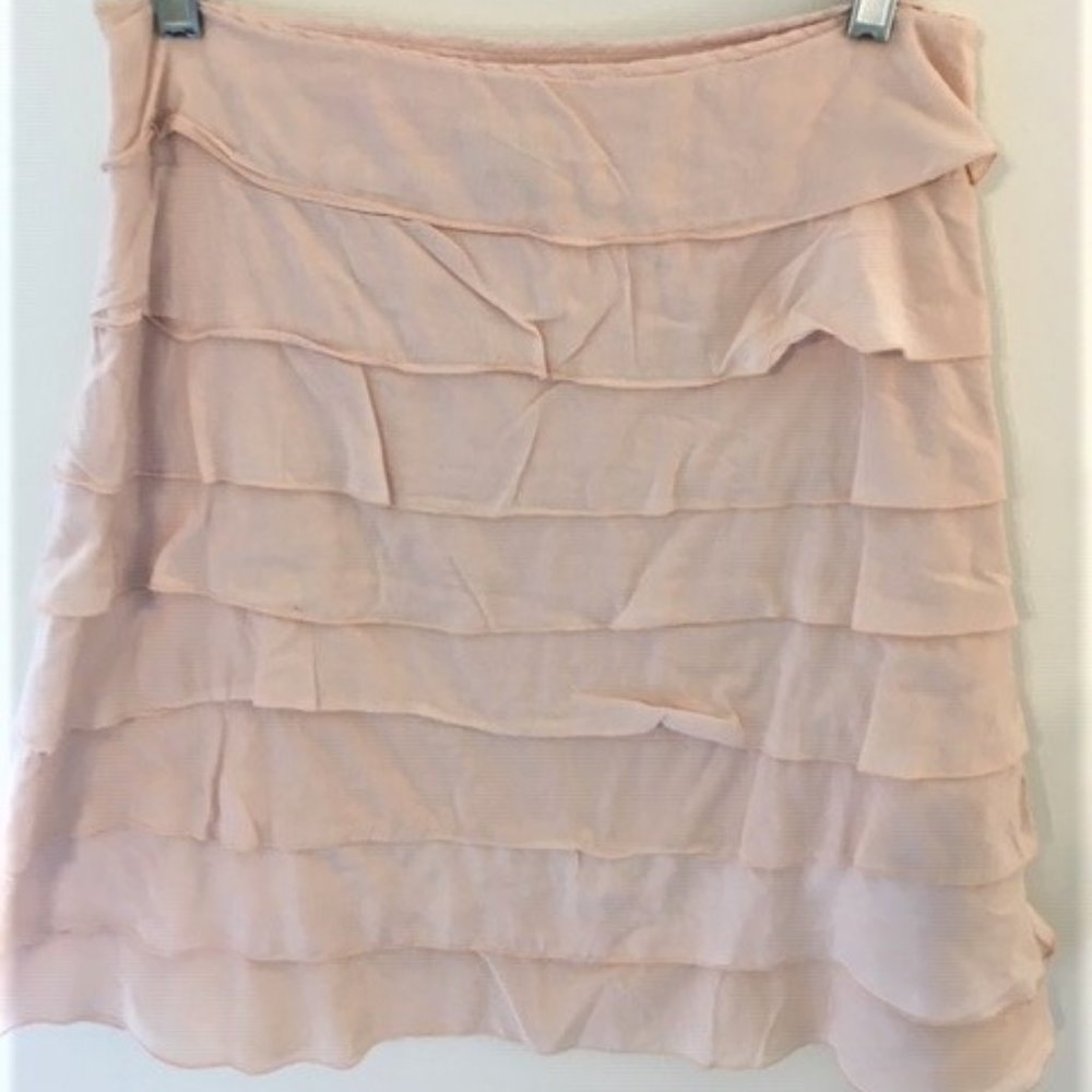 Light Pink Tiered Anthropologie Skirt